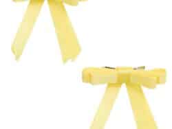 זוג סיכות פפיון מבד ריפס צבע צהוב