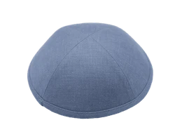 כיפה בד פשתן צבע כחול פטרול