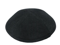 כיפה צבע שחור מבד מחוספס