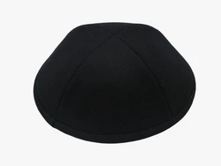 כיפה מבד כותנה צבע שחור