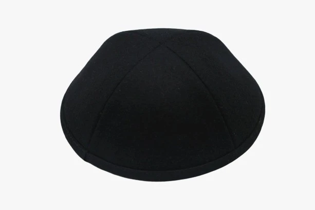 כיפה מבד כותנה צבע שחור