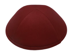 כיפה מבד כותנה צבע בורדו