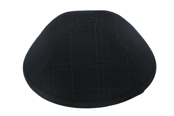 כיפה בד חליפה צבע שחור שיבוץ עדין