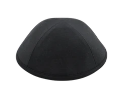 כיפה מבד משי פראי צבע שחור