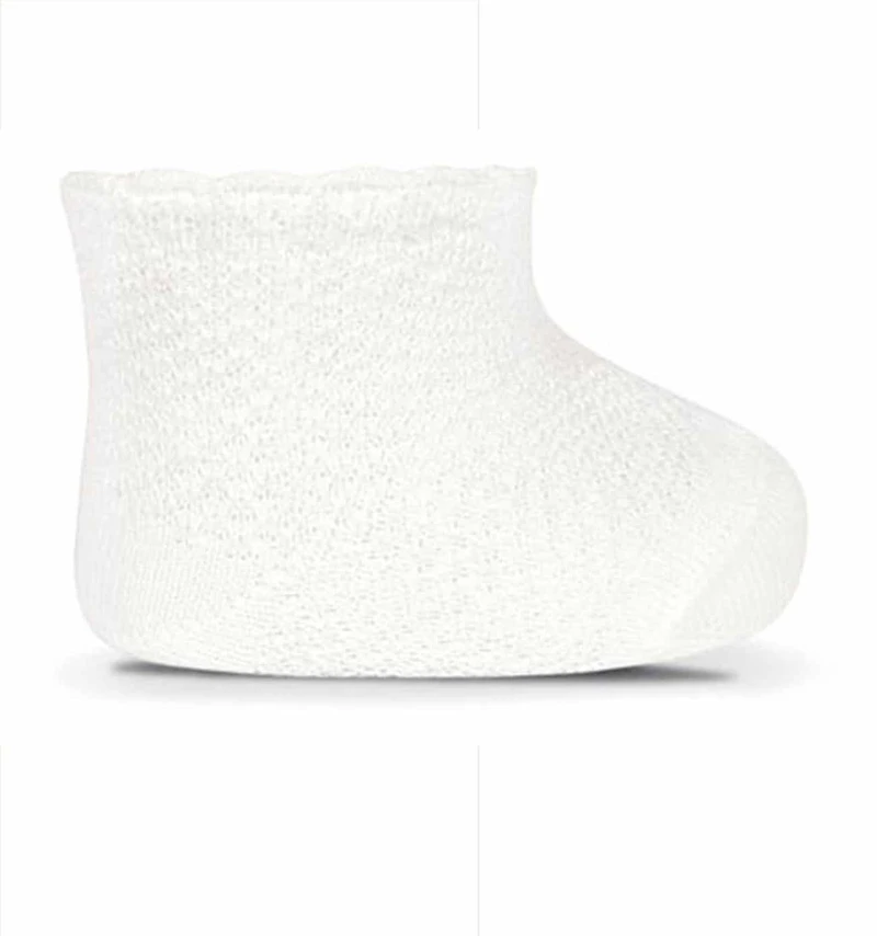 גרב קצרה בסריגת רשת - שמנת