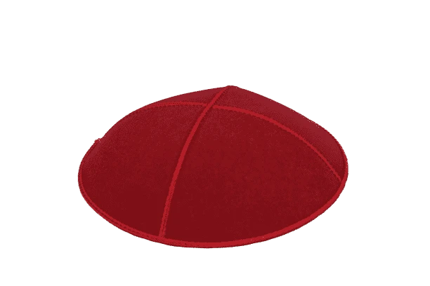 כיפה עור צבע אדום