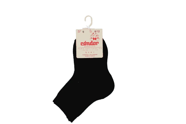 גרב אמצע דוגמא צמה - שחור