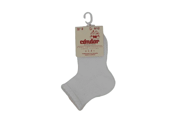 גרב קצרה בסריגת רשת - לבן