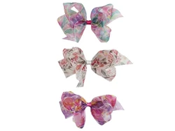 סיכות אורגנזה עם הדפס - בינוני