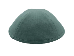 כיפה מבד פשתן צבע ירוק