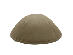 כיפה מבד כותנה צבע קאמל