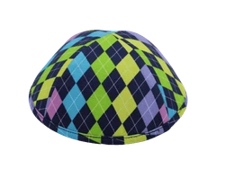 .כיפה רקע כחול הדפסי מעויינים.