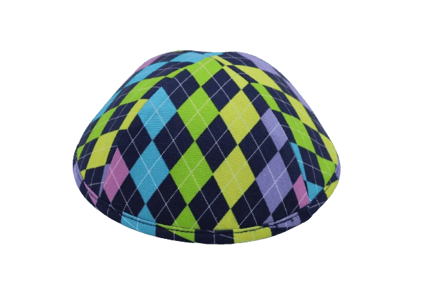 .כיפה רקע כחול הדפסי מעויינים.