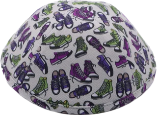 .כיפה מבד כותנה הדפסי סניקרס.