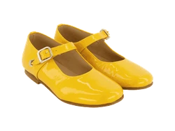 נעל בובה צבע צהוב סגירת אבזם