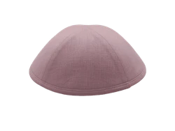 כיפה מבד פשתן צבע אפור בהיר