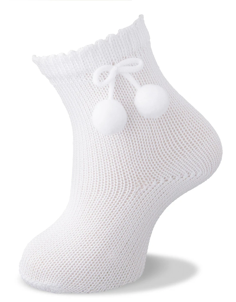 גרב קצרה עם פונפונים