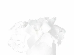 גרב ברך עם סיומת תחרה צבע לבן