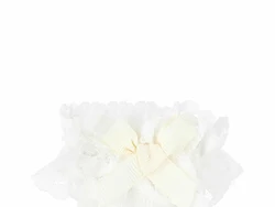 גרב ברך סיומת תחרה צבע שמנת