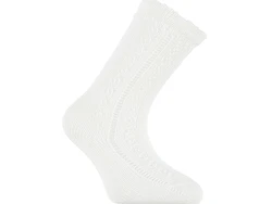 גרב ברך מחוררת צבע שמנת