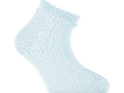 גרב קצרה מחוררת צבע תכלת