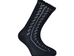 גרב ברך מחוררת צבע כחול כהה