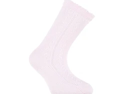 גרב ברך מחוררת צבע ורוד בייבי