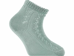 גרב קצרה מחוררת צבע טורקיז מעושן