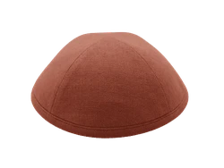 כיפה מבד פשתן צבע חמרה