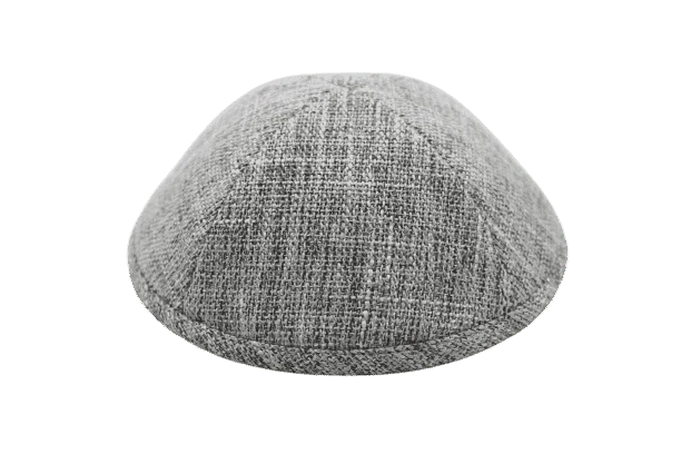 כיפה מבד ארוג צבע אפור