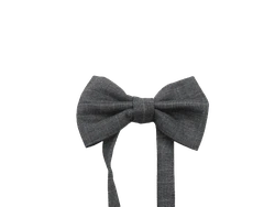 פפיון בנים בד חליפה צבע אפור שיבוץ עדין