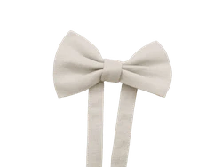 פפיון בנים מבד פשתן צבע שמנת