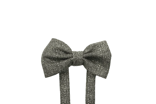 פפיון בנים מבד ברוקד צבע שחור נצנצנים זהב