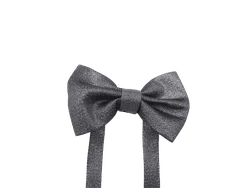 פפיון בנים מבד ברוקד צבע אפור מנצנץ