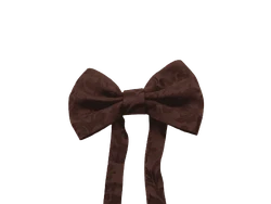 פפיון מבד סאטן צבע חום עם דוגמא