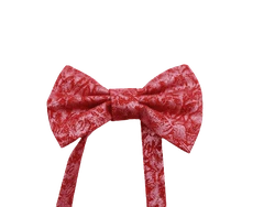 פפיון בנים צבע אדום הדפס ורוד פנינה