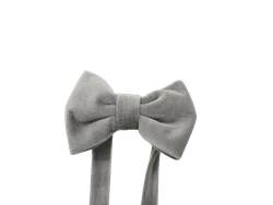 פפיון בנים מבד קטיפה צבע אפור