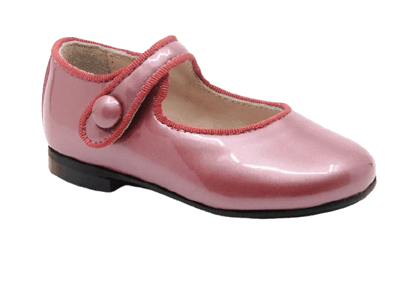 נעל בלרינה צבע ורוד עתיק סגירת תיק-תק