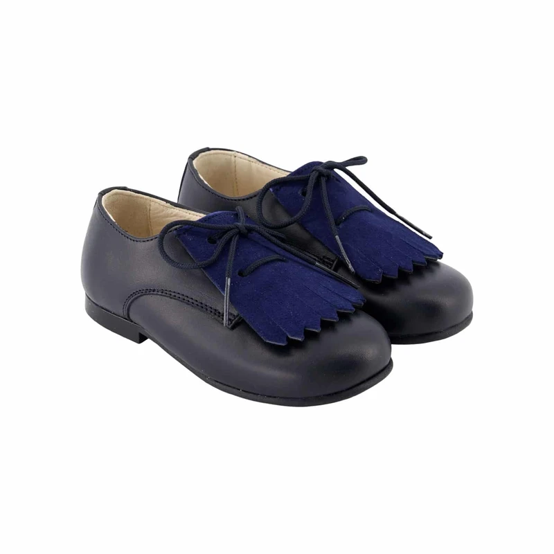 נעל בנים צבע כחול מט לשונית זאמש