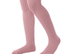 גרביון דוגמא פסים צבע ורוד עתיק