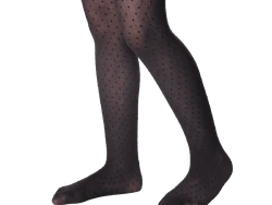 גרביון שחור לייקרה דוגמא נקודות