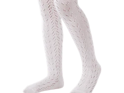 גרביון מחורר צבע לבן