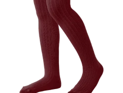 גרביון דוגמא פסים צבע בורדו