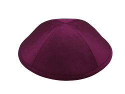 כיפה מבד משי פראי צבע ורוד חזק
