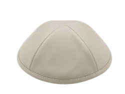 כיפה עור צבע שמנת
