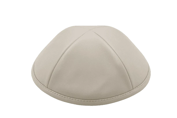 כיפה עור צבע שמנת