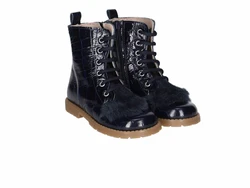 מגף צבע כחול לשונית פרווה