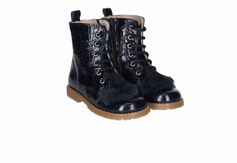 מגף צבע כחול לשונית פרווה