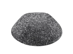 כיפה בד ברוקד נוצץ צבע שחור כסף