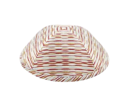 כיפה מבד ברוקד הדפסי גלים